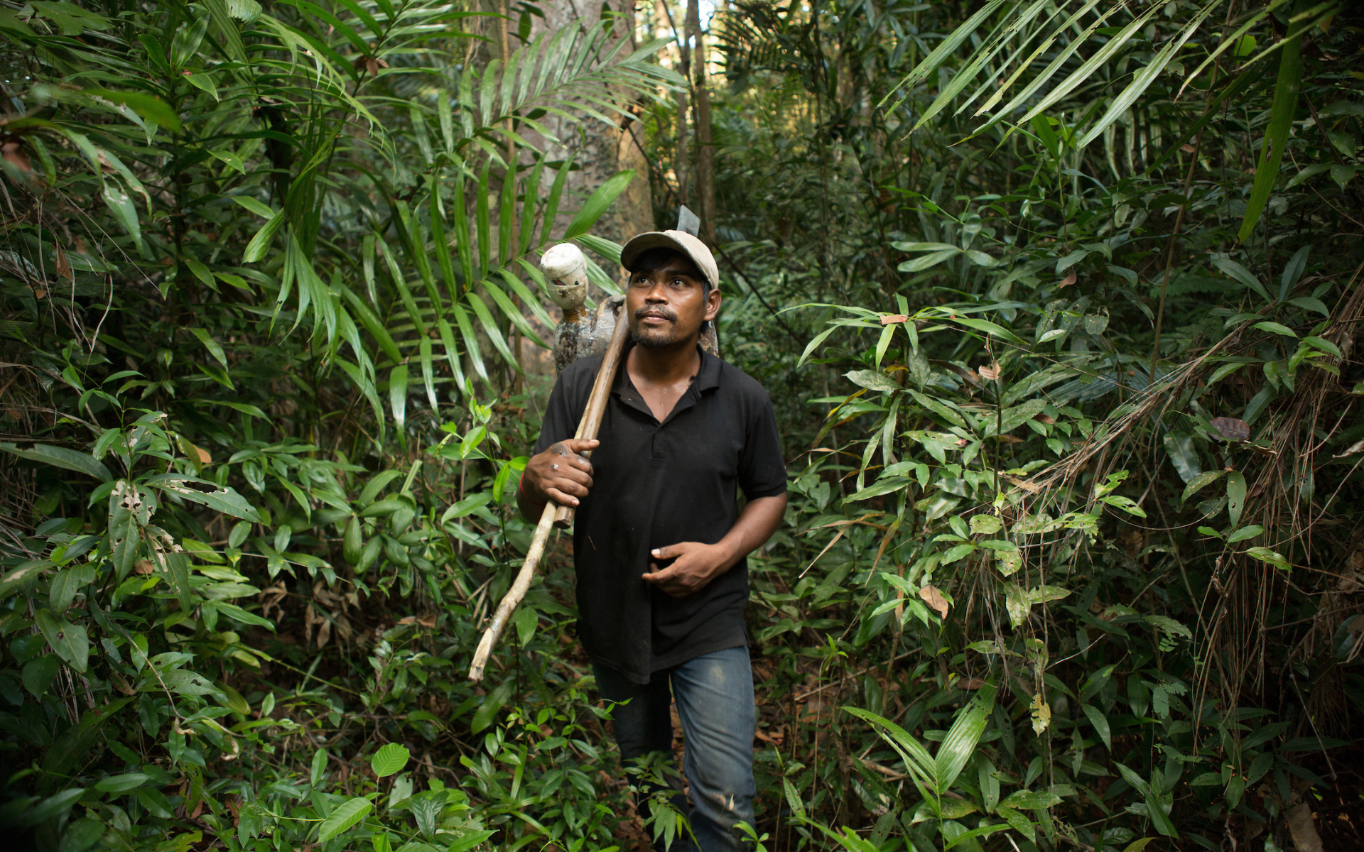 An Indigenous community member in Prey Lang Forest