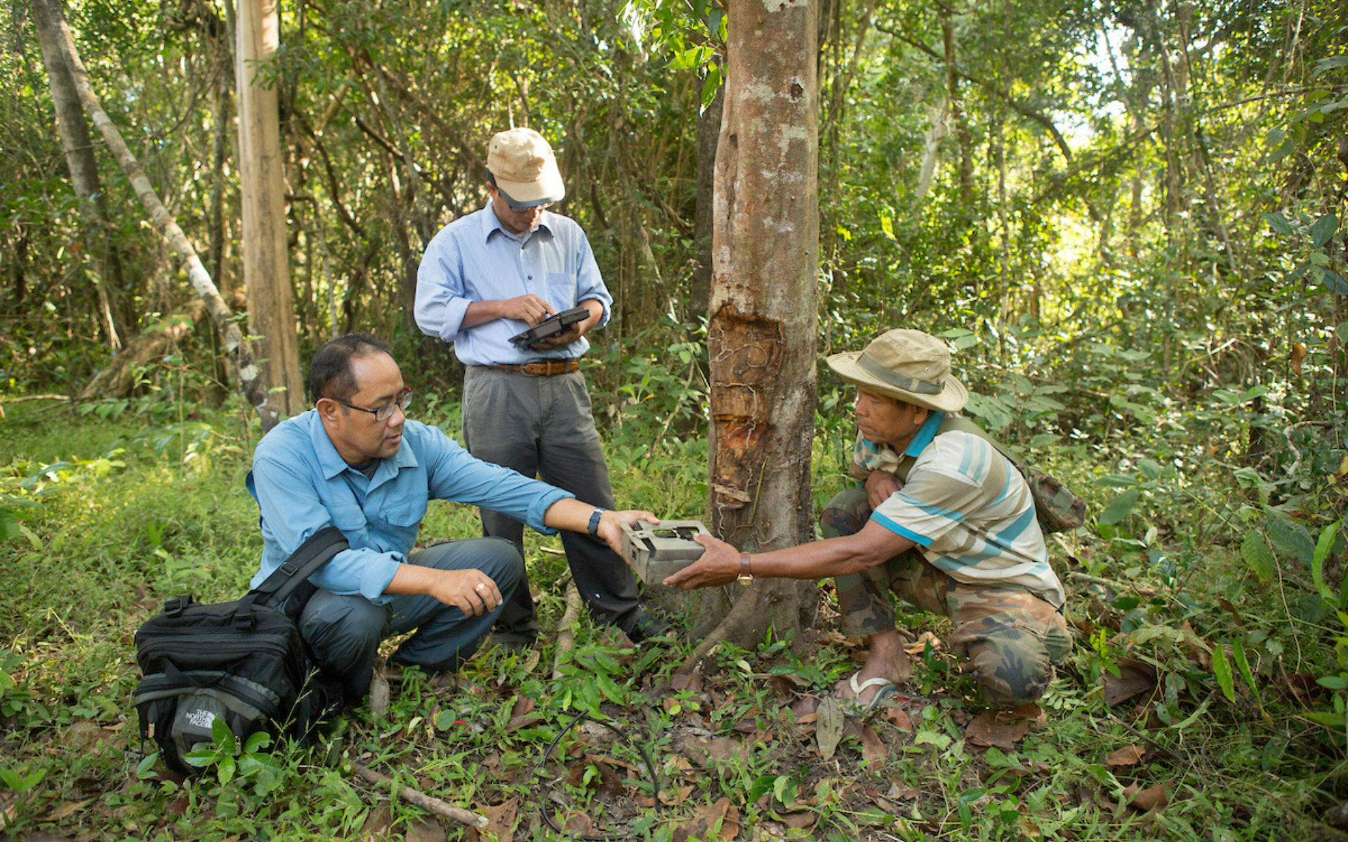 Members of our Cambodia team in Prey Lang Forest