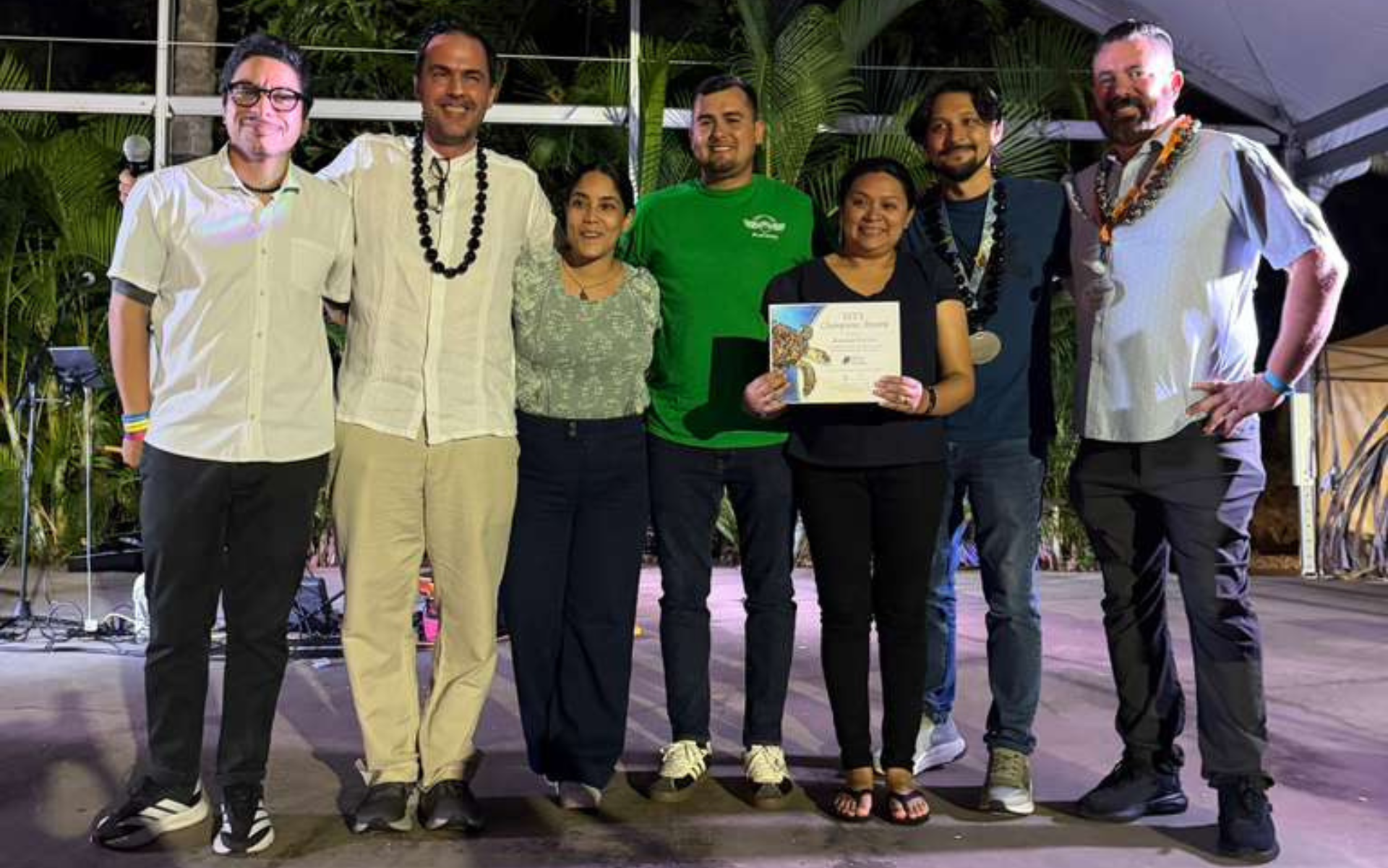 The ProCosta team receives the 2026 International Sea Turtle Society’s Champions Award.